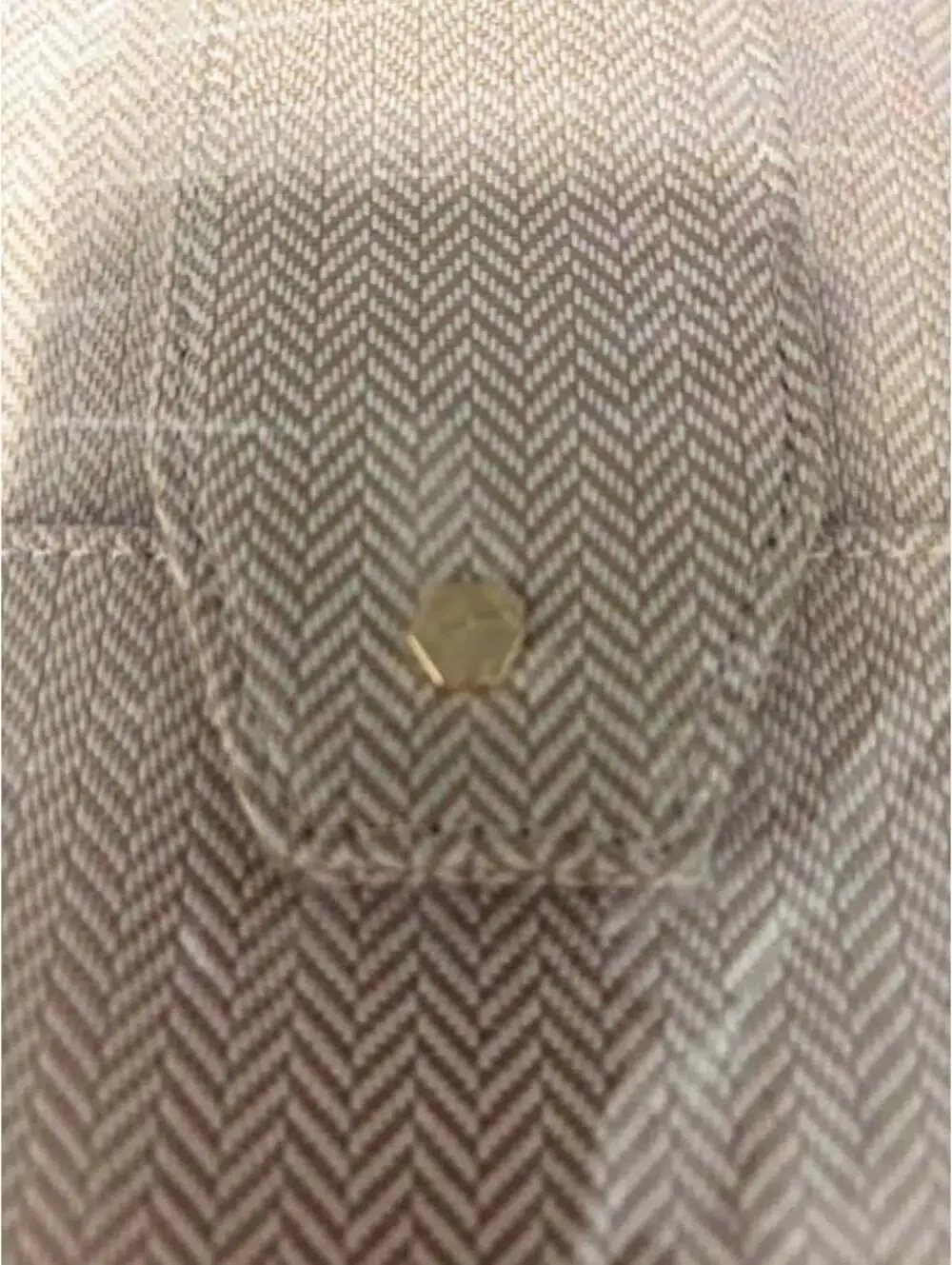 Lindsay Albanese New Tan Herringbone Laptop Clutch with Snap Tab Closure